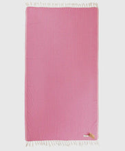Load image into Gallery viewer, Turkish Striped Pink Beach Towel
