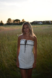 White Strapless Lace Dress - Juniper