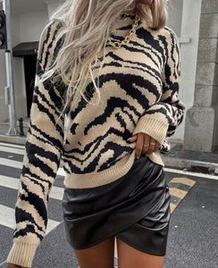 Black Cheetah Sweater