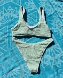 Ribbed Bikini Set - Juniper