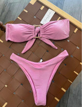 Load image into Gallery viewer, Rosé Sparkle Bandeau Bikini Set - Juniper
