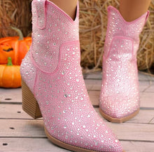 Load image into Gallery viewer, Pink Cowgirl Ankle Booties
