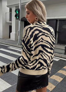 Black Cheetah Sweater