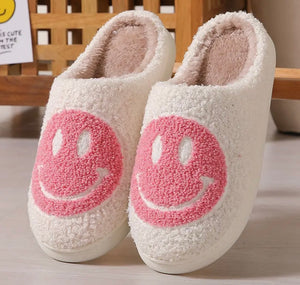 PASTEL PINK AND BLUE HAPPY SLIPPERS