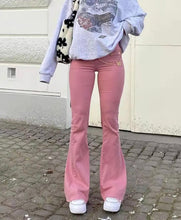 Load image into Gallery viewer, Pink Flare Jeans
