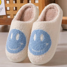 Load image into Gallery viewer, PASTEL PINK AND BLUE HAPPY SLIPPERS
