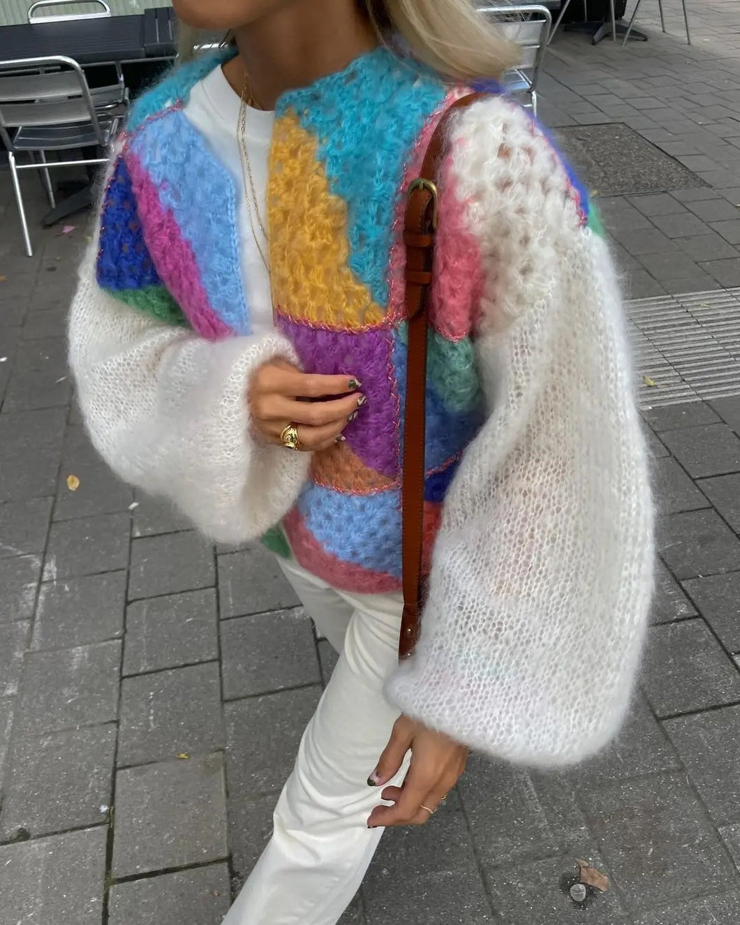 Colorful Chunky Sweater Cardigan