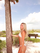 Load image into Gallery viewer, Ivory Beaded Triangle Bikini Set - Juniper
