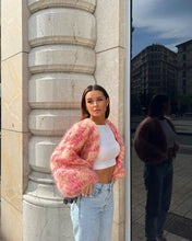 Load image into Gallery viewer, Pink Color Chunky Sweater Cardigan
