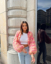 Load image into Gallery viewer, Pink Color Chunky Sweater Cardigan
