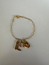 Load image into Gallery viewer, Cowgirl Western Gold Charm Bracelet
