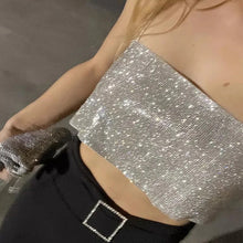 Load image into Gallery viewer, Silver Sparkle Evening Top
