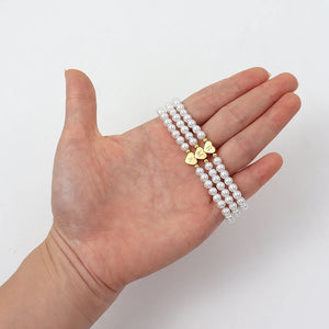 Initial Pearl Bracelet, Custom Initial Bracelet