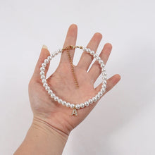 Load image into Gallery viewer, Initial Pearl Anklet, Custom Initial anklet
