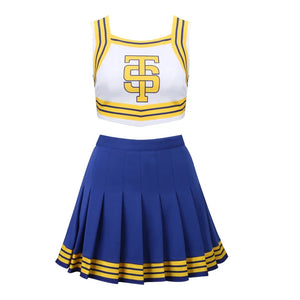 Taylor Cheerleader Swift Uniform TS Shake It Off Blue White Cheerleading Outfits Halloween Party Costume for High School Girls