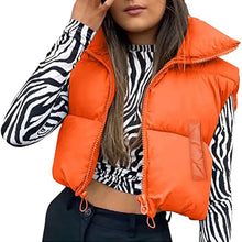 Load image into Gallery viewer, Cropped Puffer Vest - Juniper
