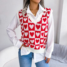 Load image into Gallery viewer, Pink Checkered Hearts Valentines Day Vest
