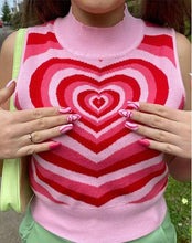 Load image into Gallery viewer, Groovy Heart Valentines Day Sweater Vest
