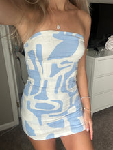 Load image into Gallery viewer, Coastal Mosaic Strapless Mini Dress - Juniper
