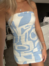 Load image into Gallery viewer, Coastal Mosaic Strapless Mini Dress - Juniper
