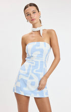Coastal Mosaic Strapless Mini Dress