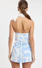 Coastal Mosaic Strapless Mini Dress