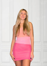 Load image into Gallery viewer, Pink and Orange Mesh Mini Dress
