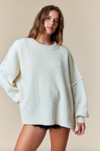 Cozy Cloud Oversized Knit Sweater – Ivory
