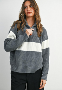 Autumn Stripes Knit Hoodie