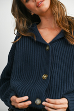 Load image into Gallery viewer, Midnight Prep Knit Cardigan – Navy
