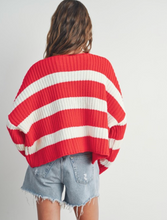 Load image into Gallery viewer, Coastal Breeze Striped Knit Cardigan
