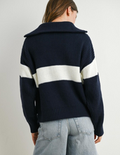 Load image into Gallery viewer, Autumn stripes knit hoodie - sweater
