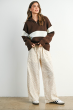Load image into Gallery viewer, Autumn stripes knit hoodie - sweater
