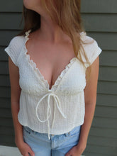 Load image into Gallery viewer, Beige Cropped Short Sleeve Top - Juniper
