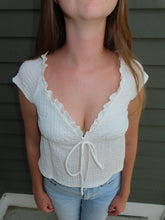Load image into Gallery viewer, Beige Cropped Short Sleeve Top - Juniper
