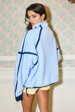 Load image into Gallery viewer, Blue skies half-zip sherpa pullover
