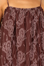 Load image into Gallery viewer, Chocolate brown floral lace mini dress
