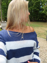 Load image into Gallery viewer, Coastal Off The Shoulder Sweater - Juniper

