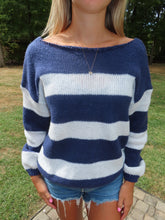 Load image into Gallery viewer, Coastal Off The Shoulder Sweater - Juniper
