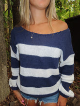 Load image into Gallery viewer, Coastal Off The Shoulder Sweater - Juniper
