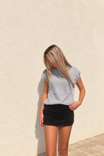 Load image into Gallery viewer, Everyday muse gray cap sleeve knit sweater top
