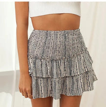 Load image into Gallery viewer, Floral Ruffle Mini Skirt - Juniper
