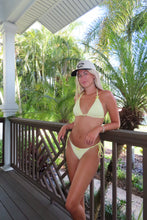 Load image into Gallery viewer, Golden Hour Textured Triangle Bikini Set - Juniper
