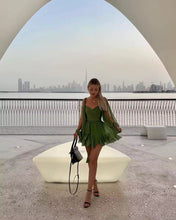 Load image into Gallery viewer, Green Long Sleeve Mini Dress - Juniper
