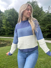 Load image into Gallery viewer, Blue Knit Sweater
