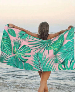 Green Tropical Beach Towel - Juniper
