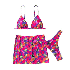 Triangle Floral Bikini Set - Juniper