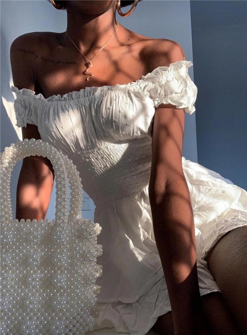 White Boho Dress