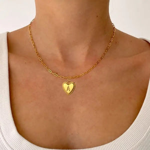 Gold Initial Necklace, Custom Initial Necklace - Juniper