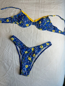 Yellow/Blue Floral Bikini - Juniper